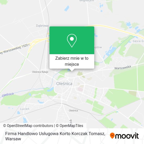 Mapa Firma Handlowo Usługowa Korto Korczak Tomasz