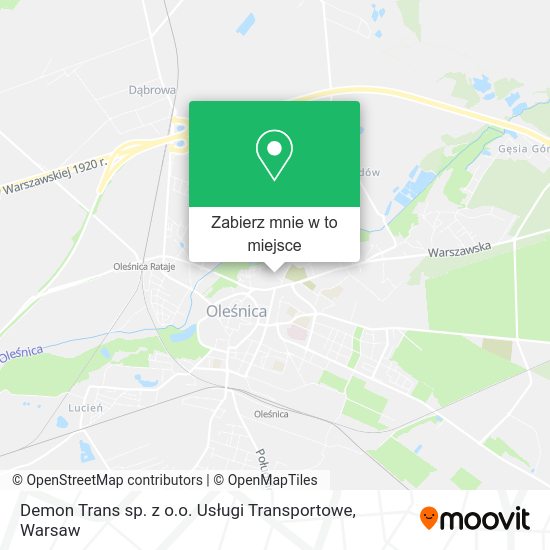 Mapa Demon Trans sp. z o.o. Usługi Transportowe