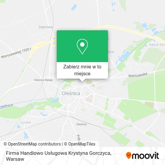 Mapa Firma Handlowo Usługowa Krystyna Gorczyca