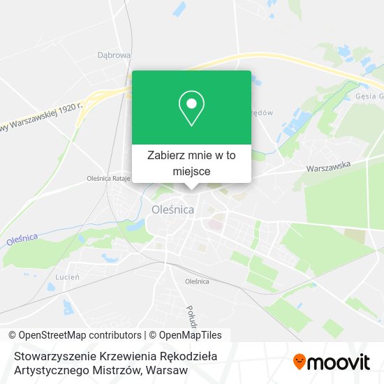 Mapa Stowarzyszenie Krzewienia Rękodzieła Artystycznego Mistrzów