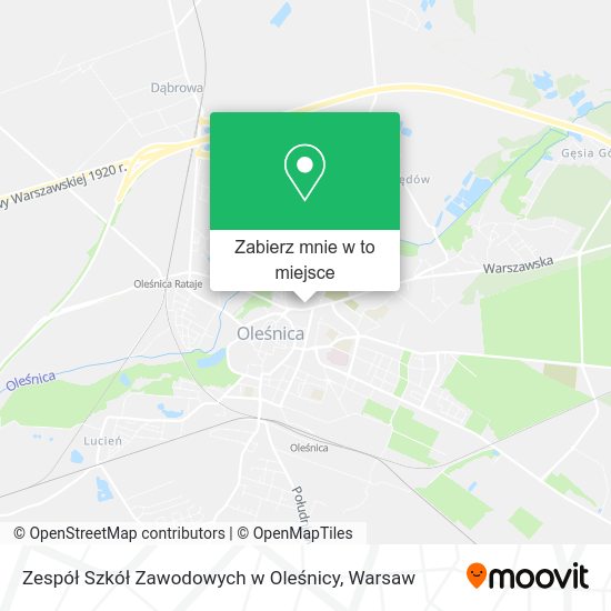 Mapa Zespół Szkół Zawodowych w Oleśnicy