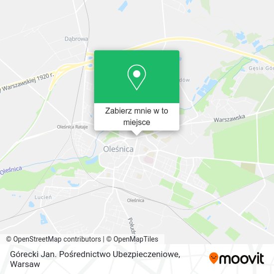 Mapa Górecki Jan. Pośrednictwo Ubezpieczeniowe