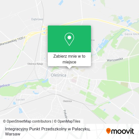 Mapa Integracyjny Punkt Przedszkolny w Pałacyku