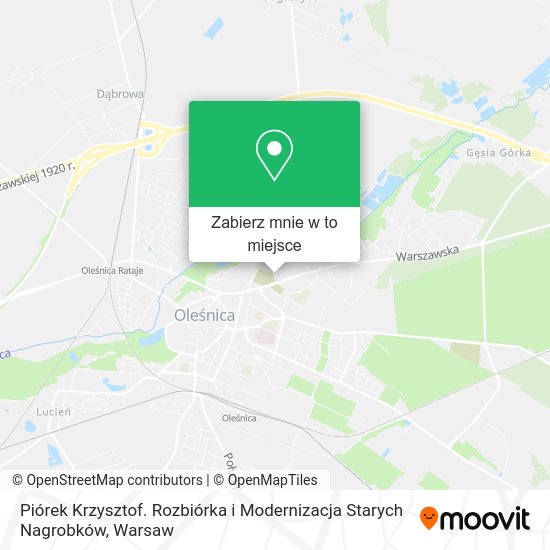 Mapa Piórek Krzysztof. Rozbiórka i Modernizacja Starych Nagrobków