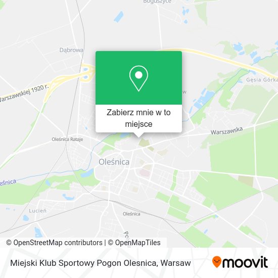 Mapa Miejski Klub Sportowy Pogon Olesnica