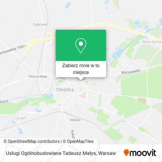 Mapa Usługi Ogólnobudowlane Tadeusz Małys