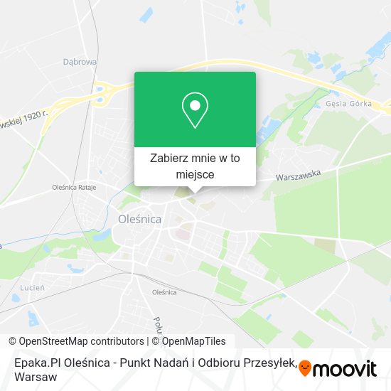 Mapa Epaka.Pl Oleśnica - Punkt Nadań i Odbioru Przesyłek