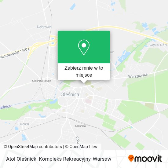 Mapa Atol Oleśnicki Kompleks Rekreacyjny