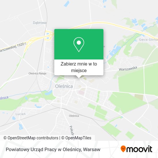 Mapa Powiatowy Urząd Pracy w Oleśnicy