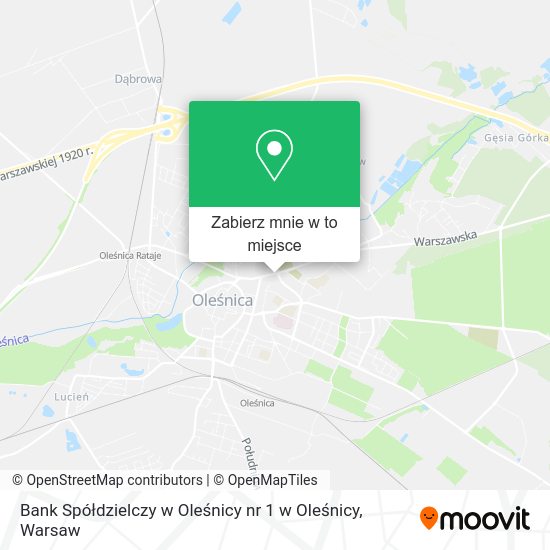 Mapa Bank Spółdzielczy w Oleśnicy nr 1 w Oleśnicy