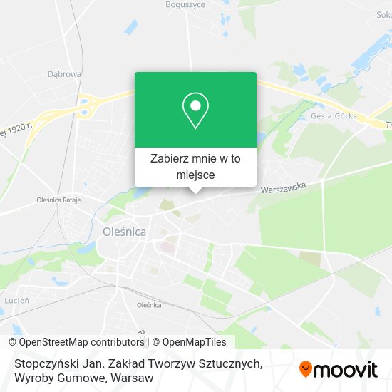 Mapa Stopczyński Jan. Zakład Tworzyw Sztucznych, Wyroby Gumowe