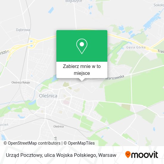 Mapa Urząd Pocztowy, ulica Wojska Polskiego