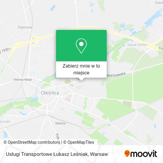 Mapa Usługi Transportowe Łukasz Leśniak