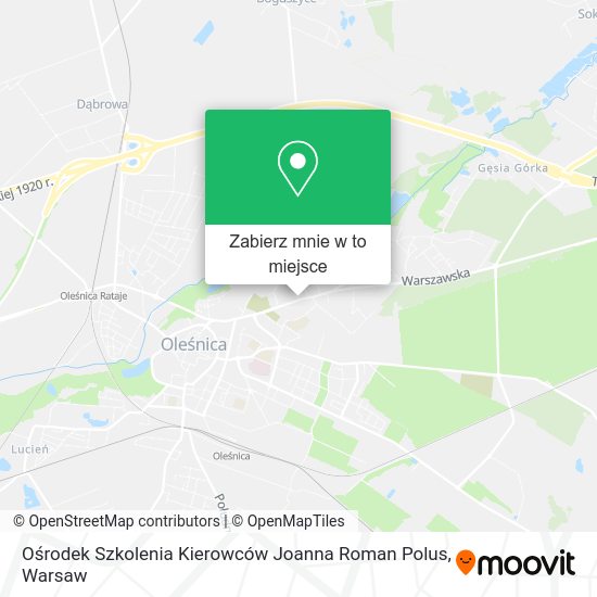 Mapa Ośrodek Szkolenia Kierowców Joanna Roman Polus