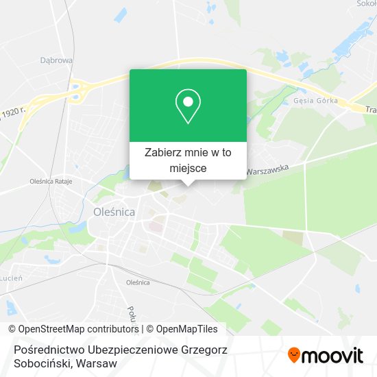 Mapa Pośrednictwo Ubezpieczeniowe Grzegorz Sobociński