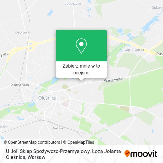 Mapa U Joli Sklep Spożywczo-Przemysłowy. Łoza Jolanta Oleśnica