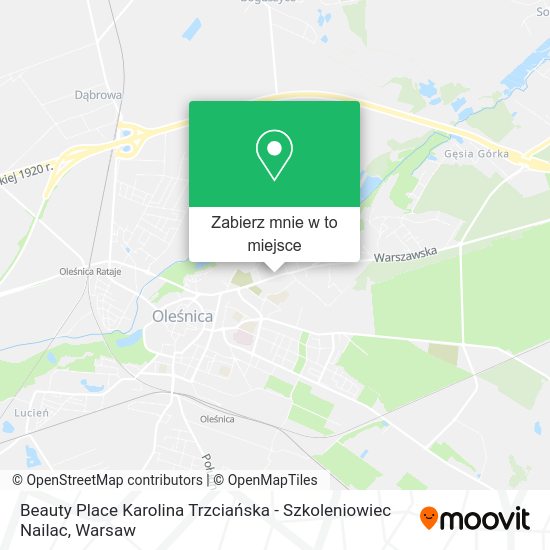 Mapa Beauty Place Karolina Trzciańska - Szkoleniowiec Nailac