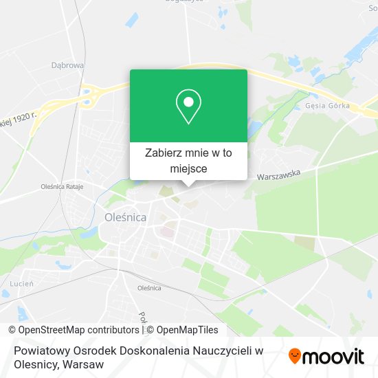 Mapa Powiatowy Osrodek Doskonalenia Nauczycieli w Olesnicy