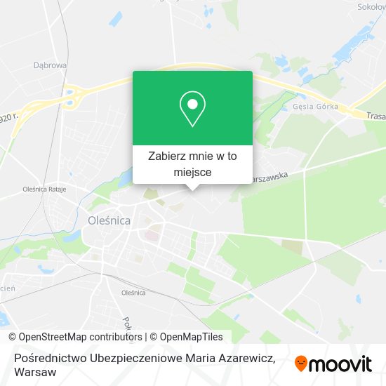 Mapa Pośrednictwo Ubezpieczeniowe Maria Azarewicz