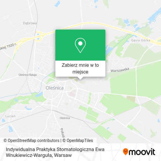 Mapa Indywidualna Praktyka Stomatologiczna Ewa Wnukiewicz-Warguła