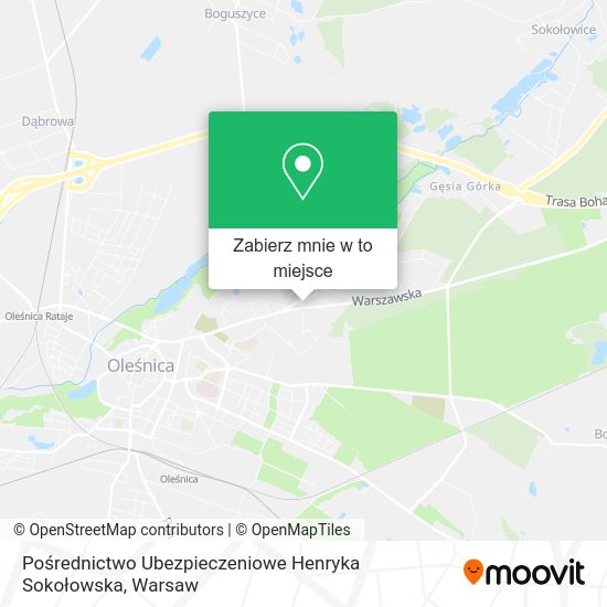 Mapa Pośrednictwo Ubezpieczeniowe Henryka Sokołowska