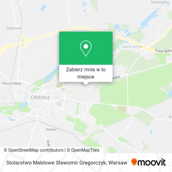 Mapa Stolarstwo Meblowe Sławomir Gregorczyk