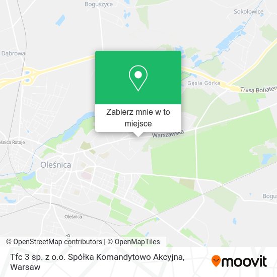 Mapa Tfc 3 sp. z o.o. Spółka Komandytowo Akcyjna