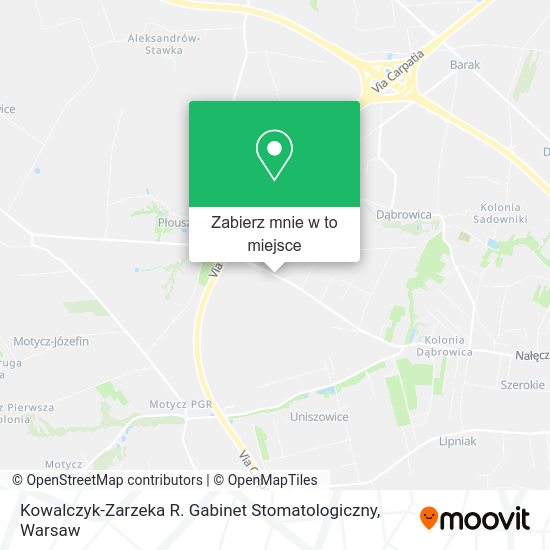 Mapa Kowalczyk-Zarzeka R. Gabinet Stomatologiczny