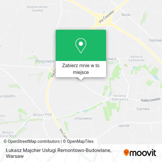 Mapa Łukasz Majcher Usługi Remontowo-Budowlane