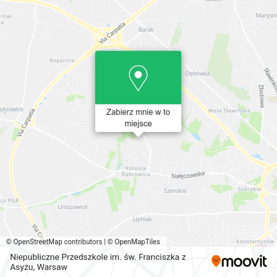 Mapa Niepubliczne Przedszkole im. św. Franciszka z Asyżu