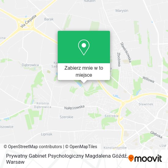 Mapa Prywatny Gabinet Psychologiczny Magdalena Góźdź