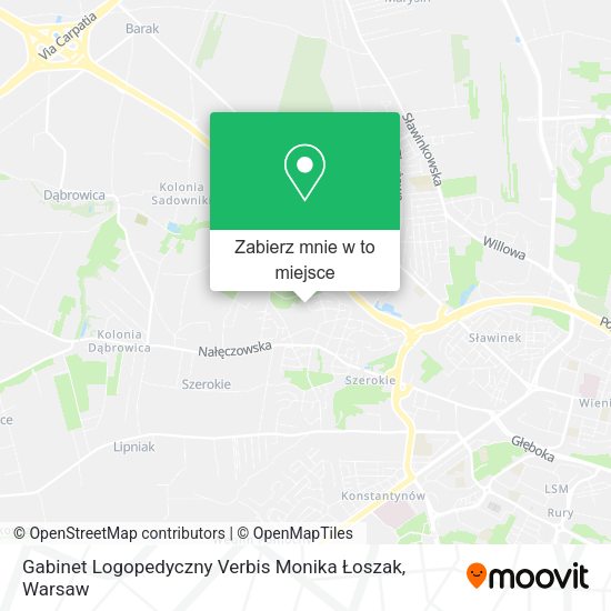 Mapa Gabinet Logopedyczny Verbis Monika Łoszak