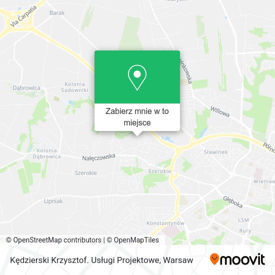 Mapa Kędzierski Krzysztof. Usługi Projektowe