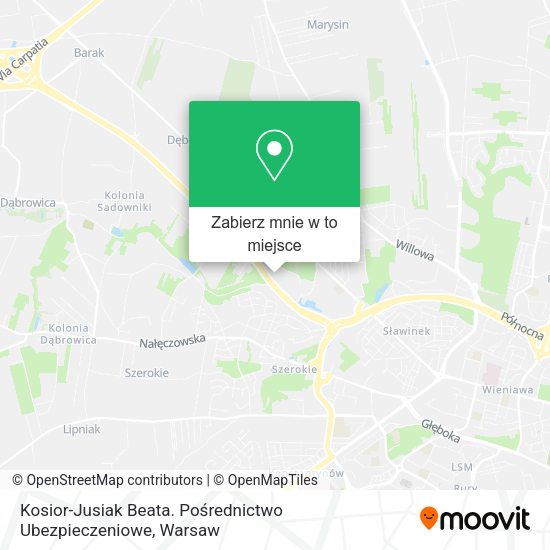 Mapa Kosior-Jusiak Beata. Pośrednictwo Ubezpieczeniowe