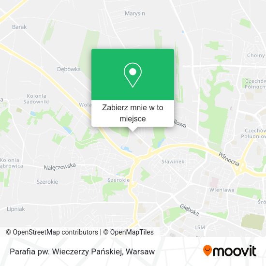 Mapa Parafia pw. Wieczerzy Pańskiej