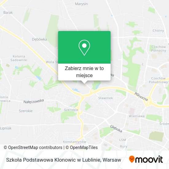 Mapa Szkoła Podstawowa Klonowic w Lublinie