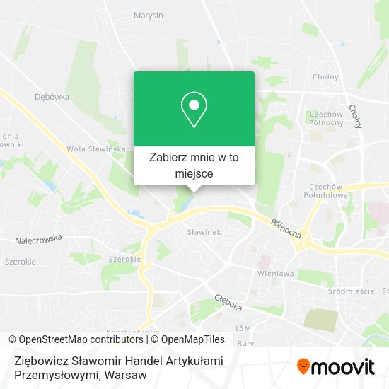 Mapa Ziębowicz Sławomir Handel Artykułami Przemysłowymi