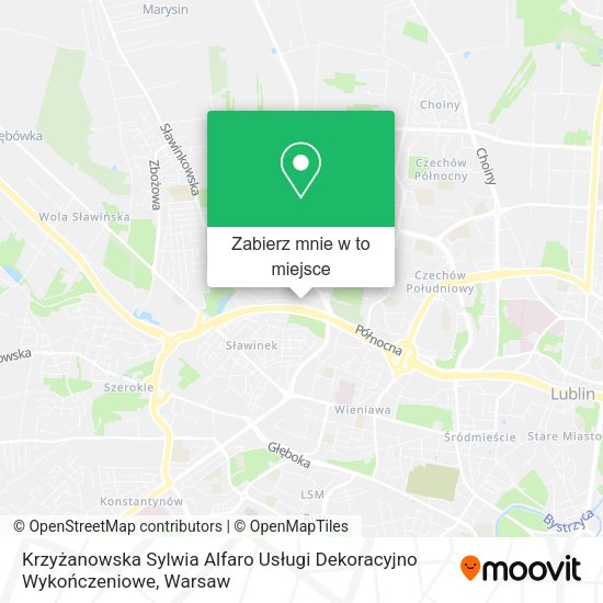 Mapa Krzyżanowska Sylwia Alfaro Usługi Dekoracyjno Wykończeniowe