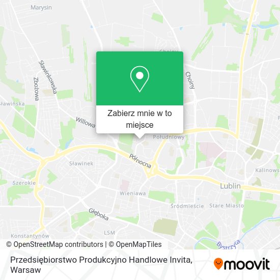 Mapa Przedsiębiorstwo Produkcyjno Handlowe Invita