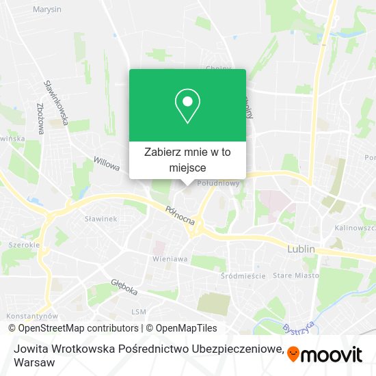 Mapa Jowita Wrotkowska Pośrednictwo Ubezpieczeniowe