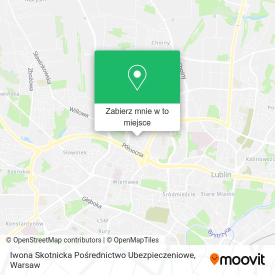 Mapa Iwona Skotnicka Pośrednictwo Ubezpieczeniowe