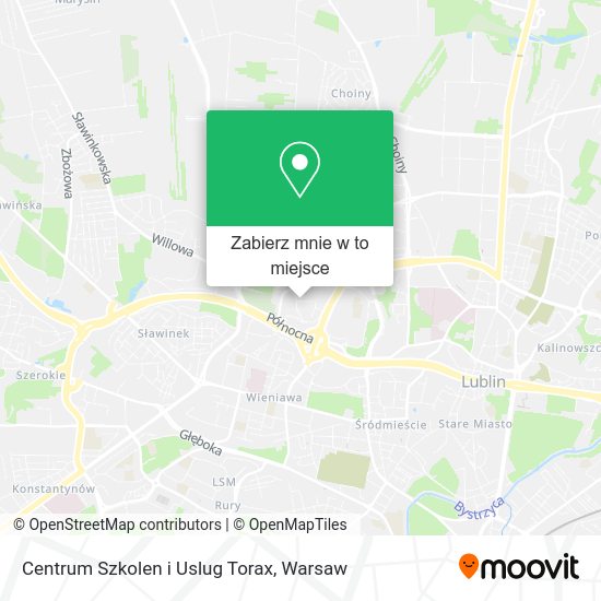 Mapa Centrum Szkolen i Uslug Torax