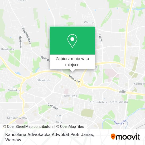 Mapa Kancelaria Adwokacka Adwokat Piotr Janas