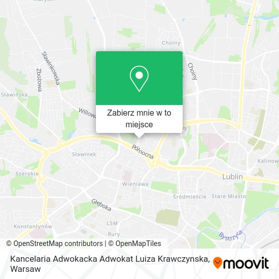 Mapa Kancelaria Adwokacka Adwokat Luiza Krawczynska