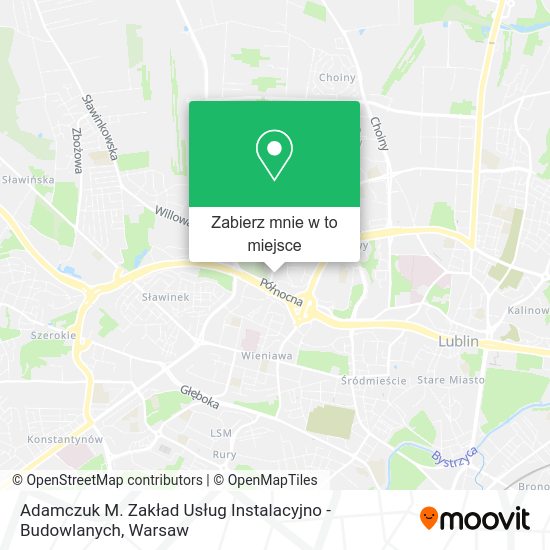 Mapa Adamczuk M. Zakład Usług Instalacyjno - Budowlanych