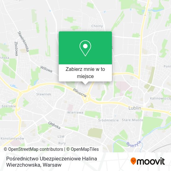 Mapa Pośrednictwo Ubezpieczeniowe Halina Wierzchowska