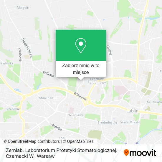 Mapa Zemlab. Laboratorium Protetyki Stomatologicznej. Czarnacki W.