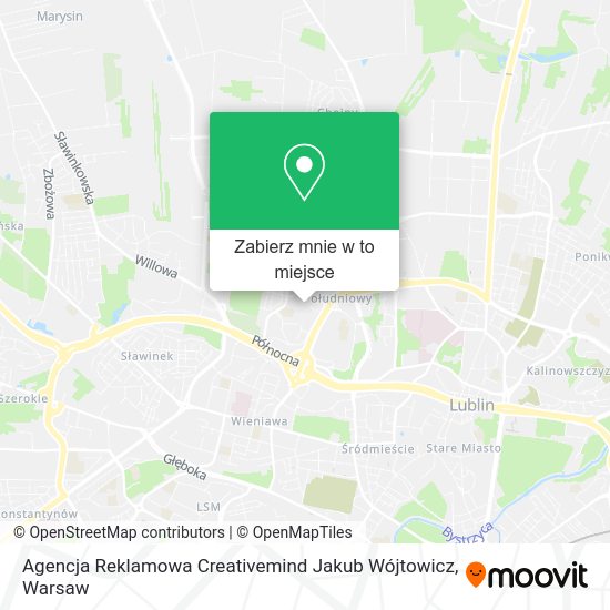 Mapa Agencja Reklamowa Creativemind Jakub Wójtowicz