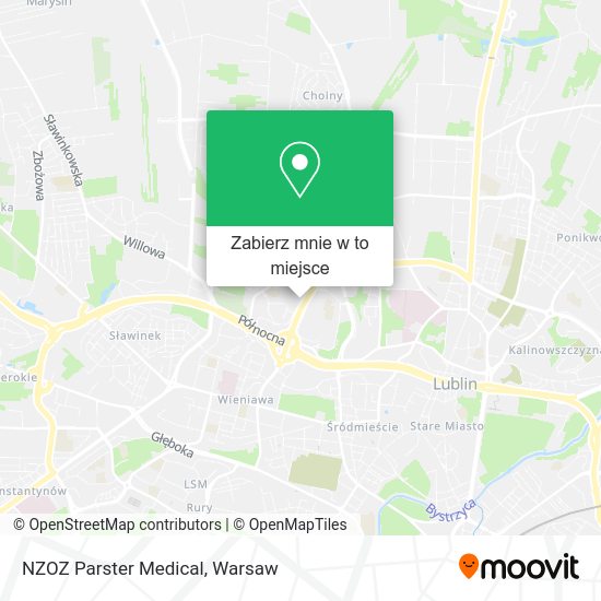 Mapa NZOZ Parster Medical