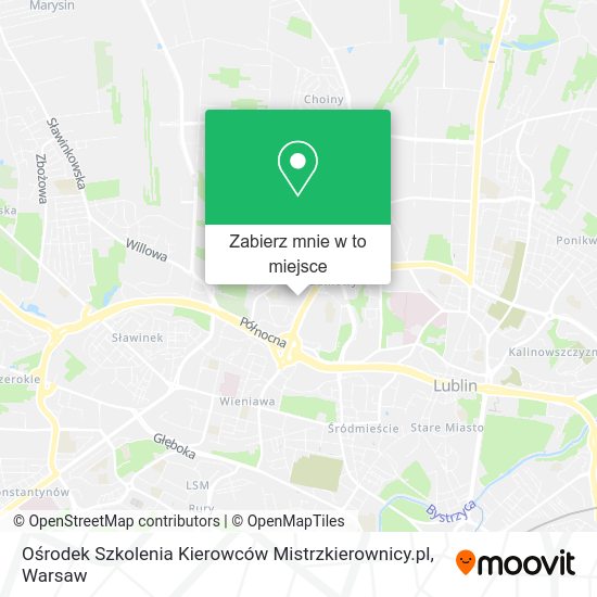 Mapa Ośrodek Szkolenia Kierowców Mistrzkierownicy.pl